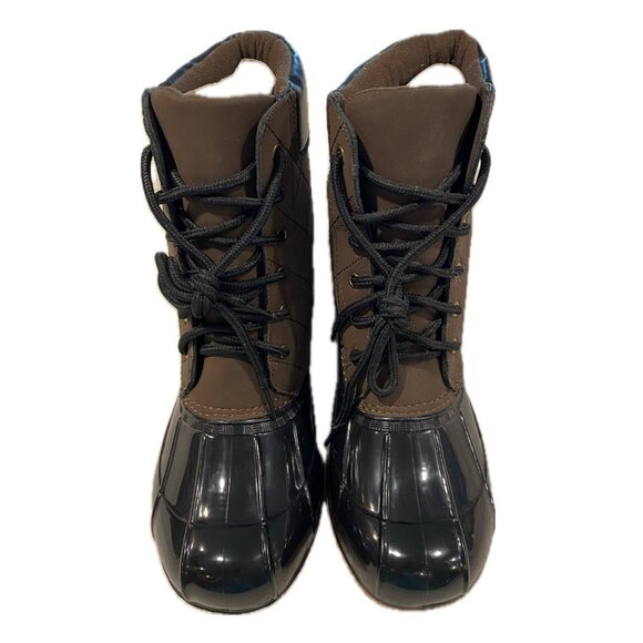 EVI Duck Boots - Brown and Black - Size 8 NWOT - Picture 2 of 9